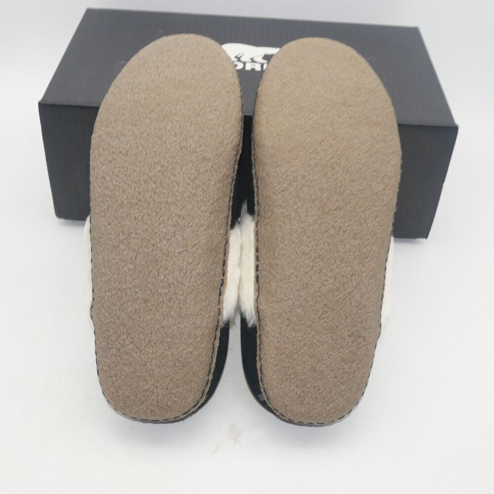 NEW SOREL Nakiska Slide II Women's 11 Suede Lined Slippers Black Indoor/Outdoor - Picture 9 of 10